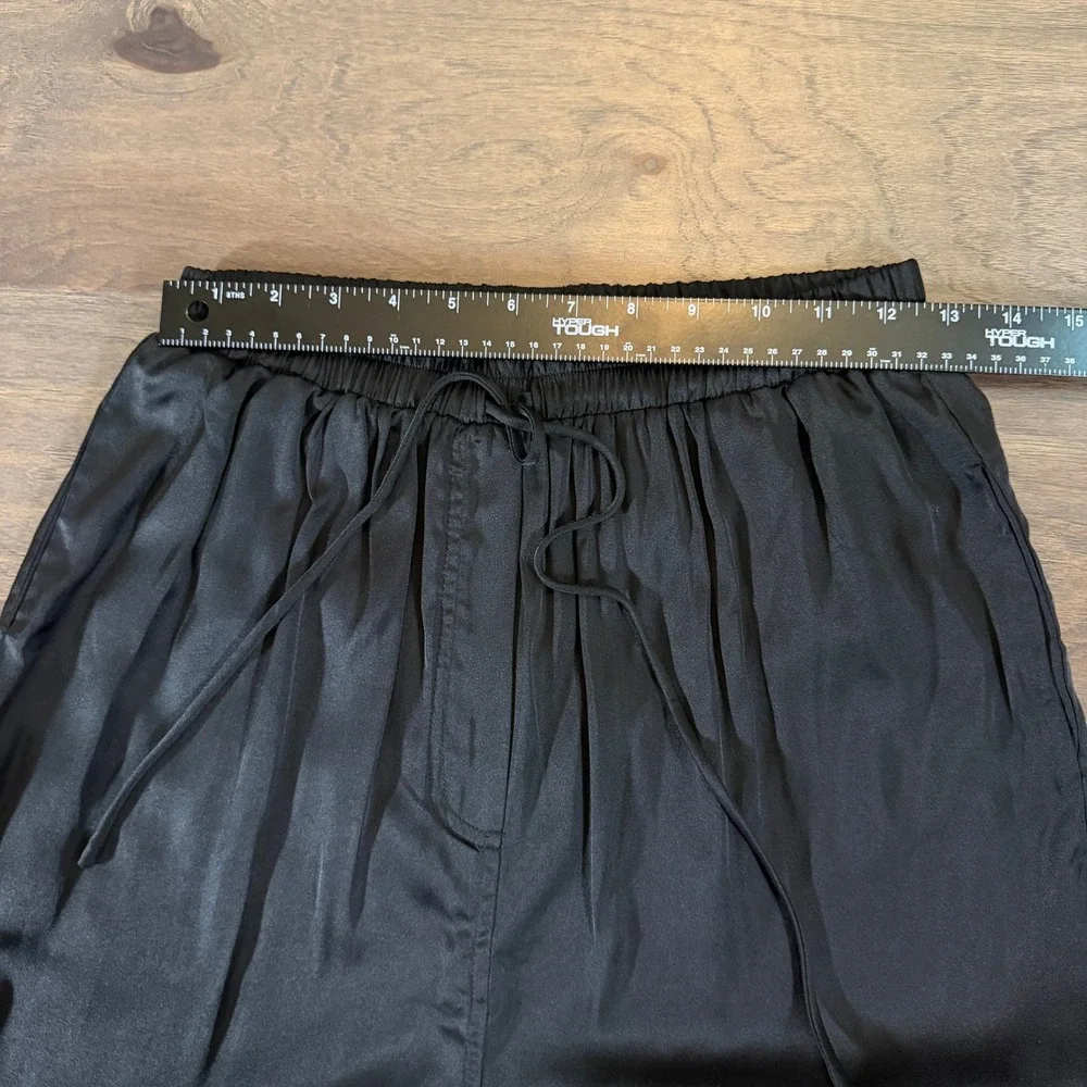 Talulah Black Satin‎ Drawstring Jogger Pants S18319 Womens Large